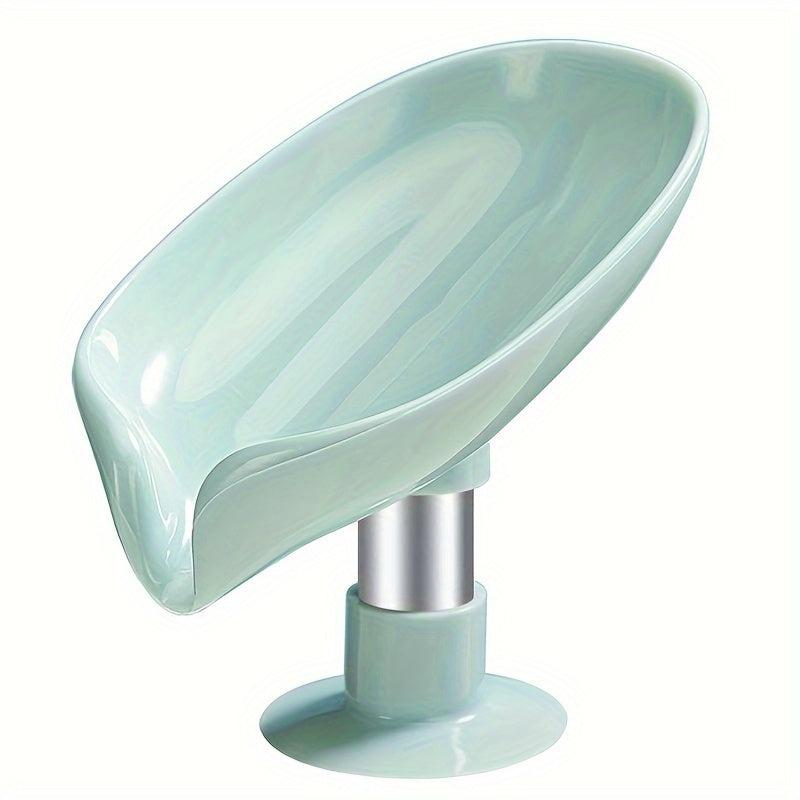 Leaf Shape Soap Box Holder Suction Cup Soap Dish Bathroom Organizers