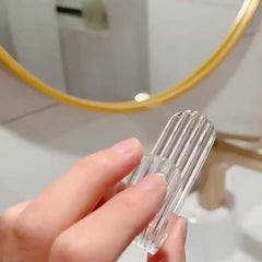 6pcs Transparent Adhesive Hooks Wall Mount Brushed