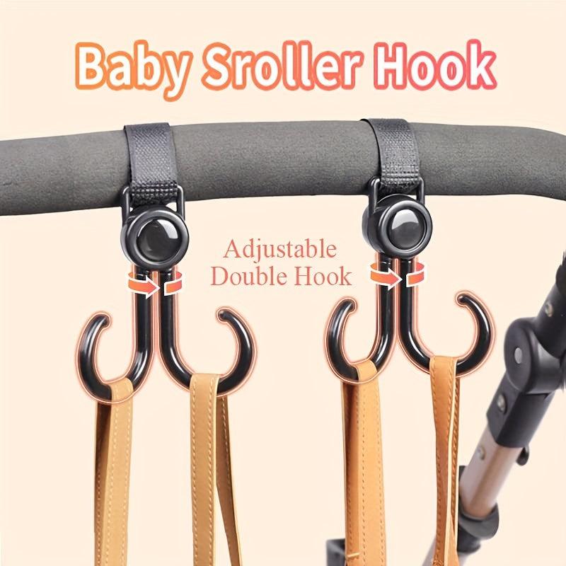 3pcs Stroller Hooks Mommy Hook 360 Degree Rotatable Pram Clips