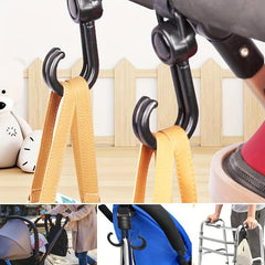 3pcs Stroller Hooks Mommy Hook 360 Degree Rotatable Pram Clips