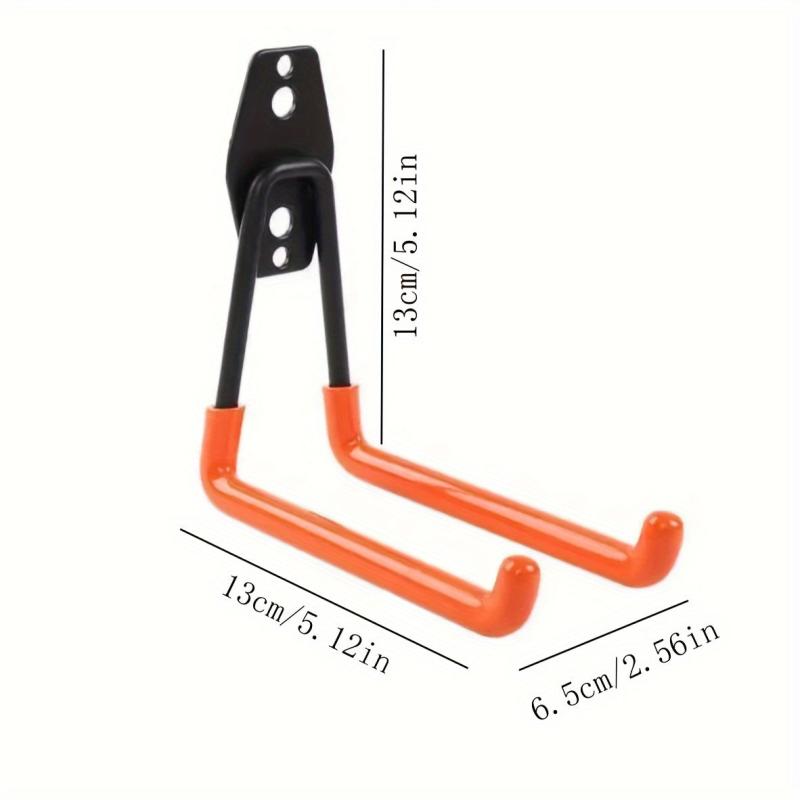 Garage Storage Utility Hooks Wall Mount Steel Hooks Pack Orange