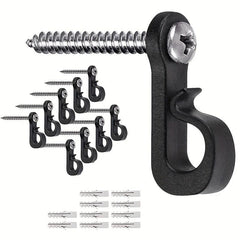30pcs Plastic Safety Hooks for Plants & Keychains with Screws