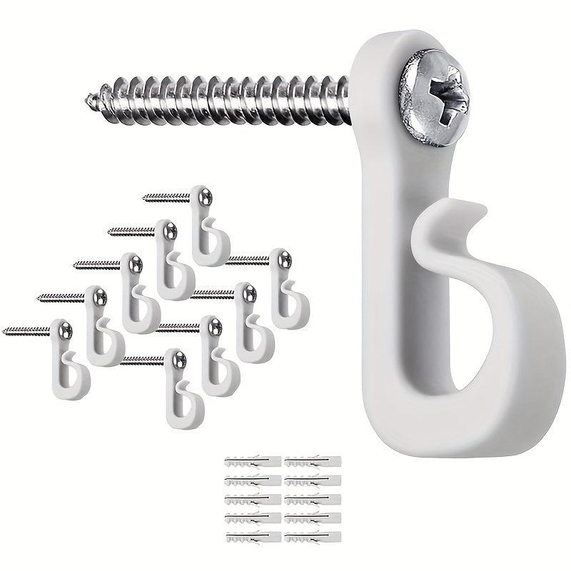 30pcs Plastic Safety Hooks for Plants & Keychains with Screws