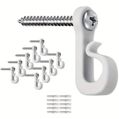 30pcs Plastic Safety Hooks for Plants & Keychains with Screws