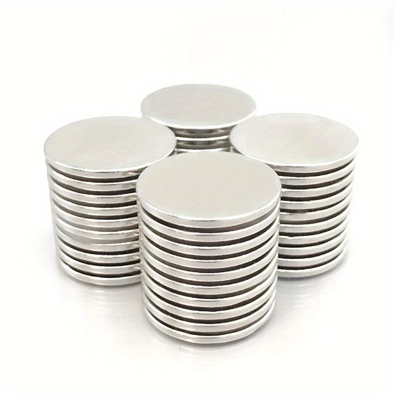 10pcs Round Neodymium Magnet 25x2mm Double Sided Adhesive Tape