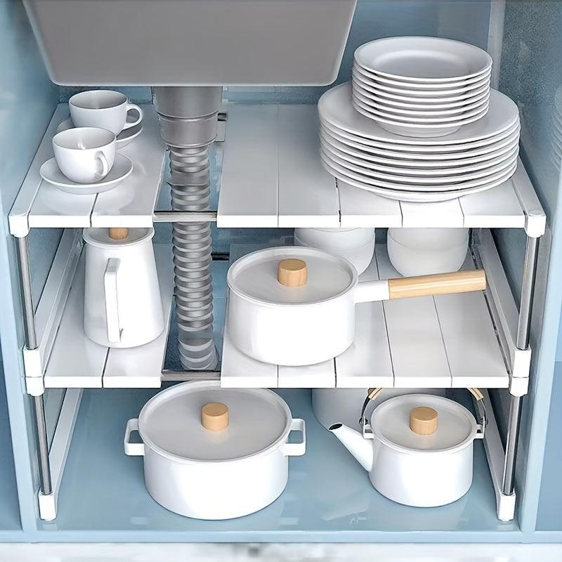 Stainless Steel Retractable Sink Rack Kitchen Storage Rack
