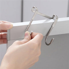 304 Stainless Steel Double Hook Holder For Hotel Heavy Duty Over The Door Hanger