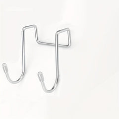304 Stainless Steel Double Hook Holder For Hotel Heavy Duty Over The Door Hanger