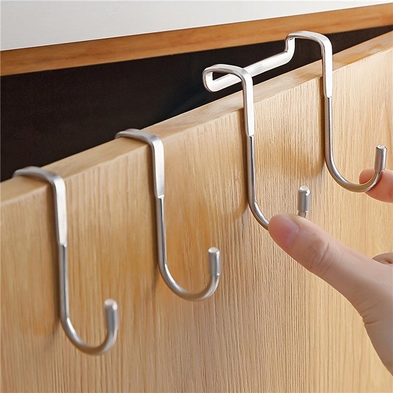 304 Stainless Steel Double Hook Holder For Hotel Heavy Duty Over The Door Hanger