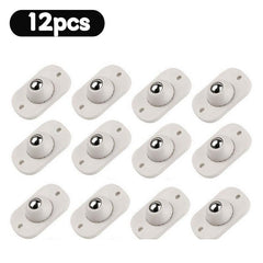 16pcs Adhesive Caster Wheels Stainless Steel 360 Rotation Swivel Furniture