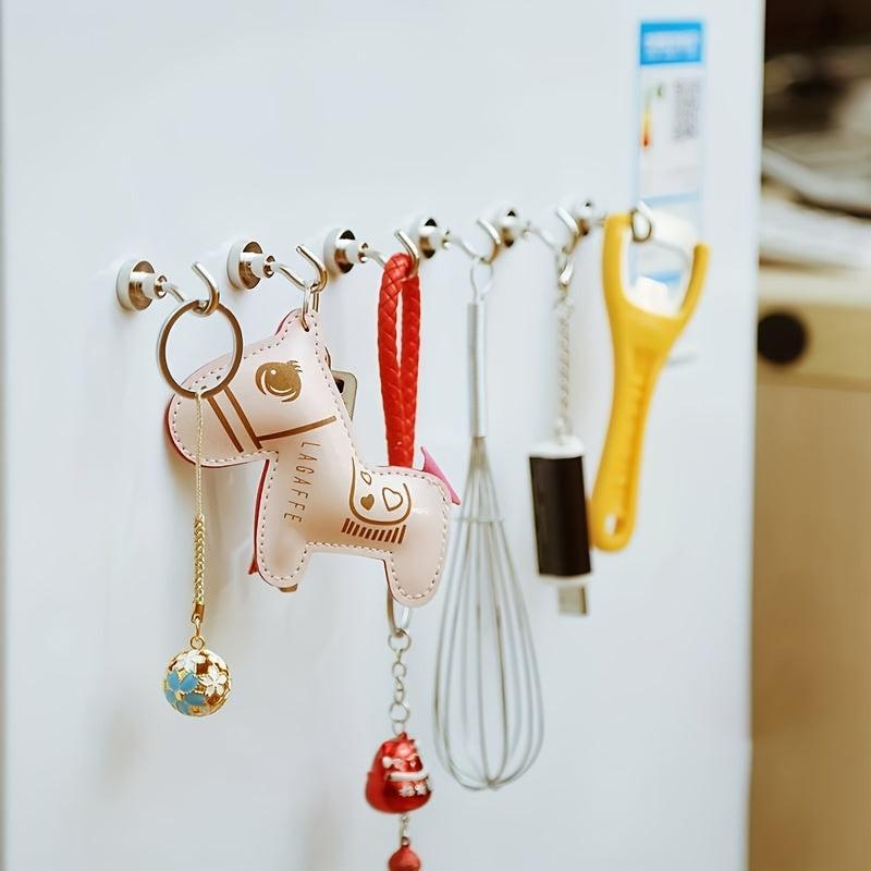 12pcs Silver Magnetic Hooks 25 Lb Capacity Extra Strong & Removable