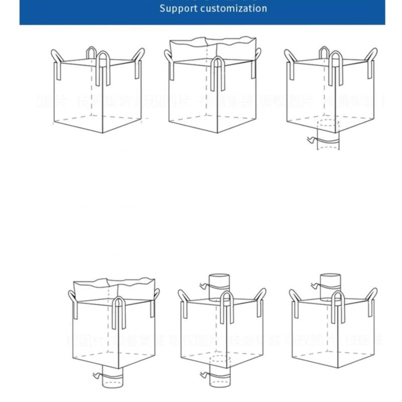 PP Material Chemical Four Hanging Ton Bag Braided Dirt Mud Soft Tray Storage Bag