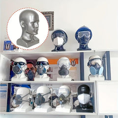 1pc Men's Model Head PVC Display Headwear Accessories