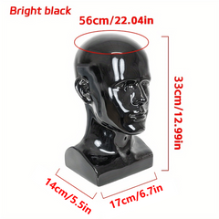 1pc Men's Model Head PVC Display Headwear Accessories