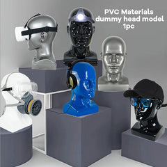 1pc Men's Model Head PVC Display Headwear Accessories