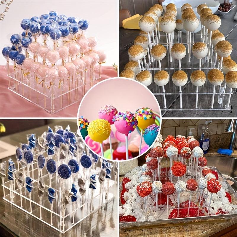 Acrylic Lollipop Stand 56 Holes 4 Layers Wedding Party Dessert Stand