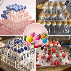 Acrylic Lollipop Stand 56 Holes 4 Layers Wedding Party Dessert Stand