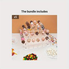 Acrylic Lollipop Stand 56 Holes 4 Layers Wedding Party Dessert Stand