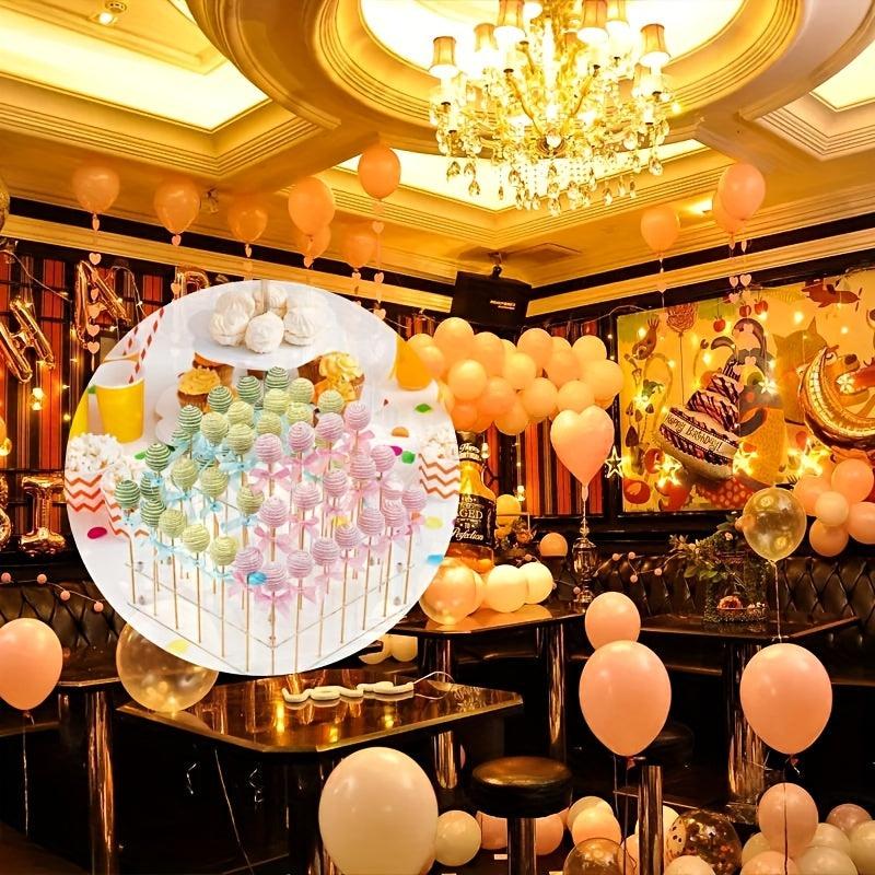 Acrylic Lollipop Stand 56 Holes 4 Layers Wedding Party Dessert Stand