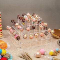 Acrylic Lollipop Stand 56 Holes 4 Layers Wedding Party Dessert Stand