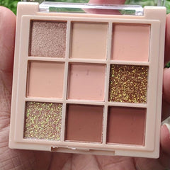 9 Colors Pearly Sequin Eyeshadow Palette Waterproof