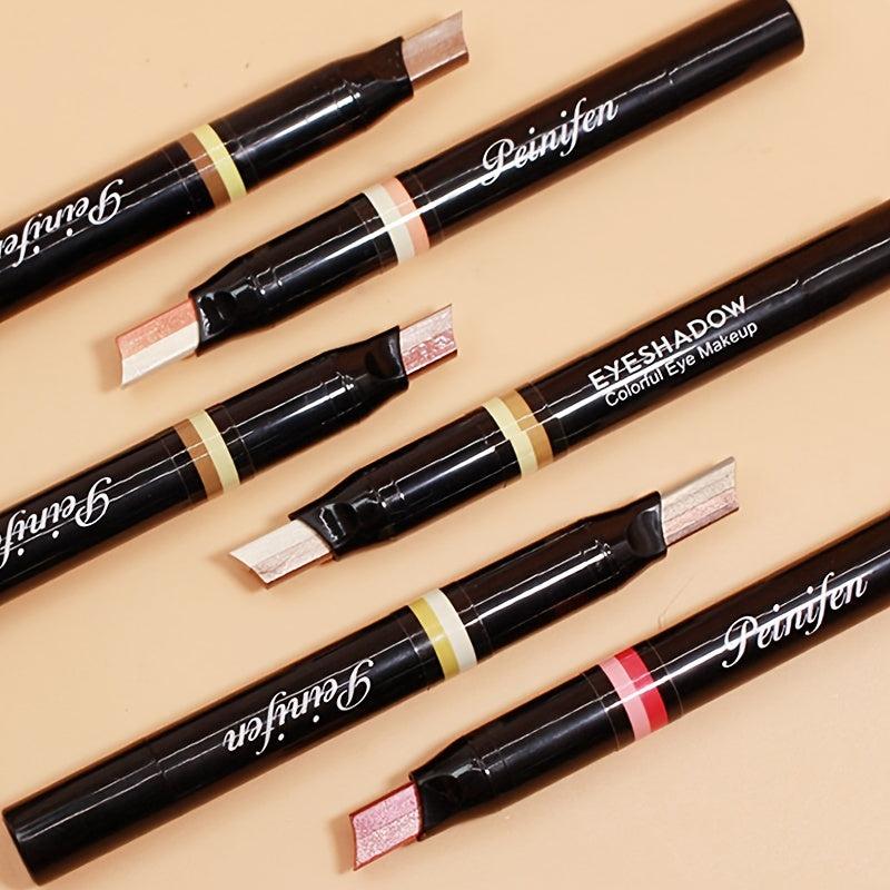Two Tone Eyeshadow Stick Eye Brightening Pearly & Glitter Earth Tone