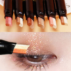Two Tone Eyeshadow Stick Eye Brightening Pearly & Glitter Earth Tone