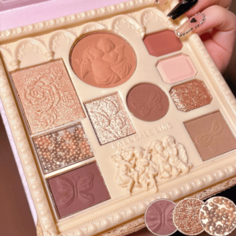 Anime Eyeshadow Palette Shimmer Glitter Blush Highlighter