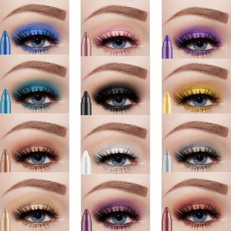 Pearly Eyeshadow Pencil Brown Grey Colorful Eyeliner & Eyeshadow Pen