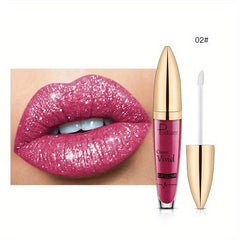 Long Lasting Matte Lip Gloss with Glitter Finish Waterproof Lipstick