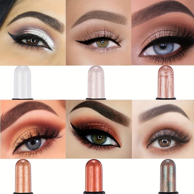 Long Lasting Pearly Matte Eyeshadow Pencil with Brush