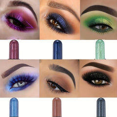 Long Lasting Pearly Matte Eyeshadow Pencil with Brush