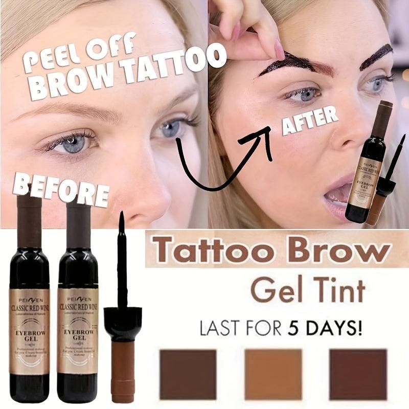 Red Wine Bottle Eyebrow Tattoo Gel Waterproof Pomade