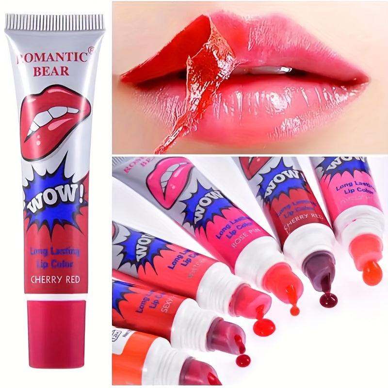 Long Lasting Tear Off Liquid Lipstick Waterproof Lip Gloss - 6 Colors