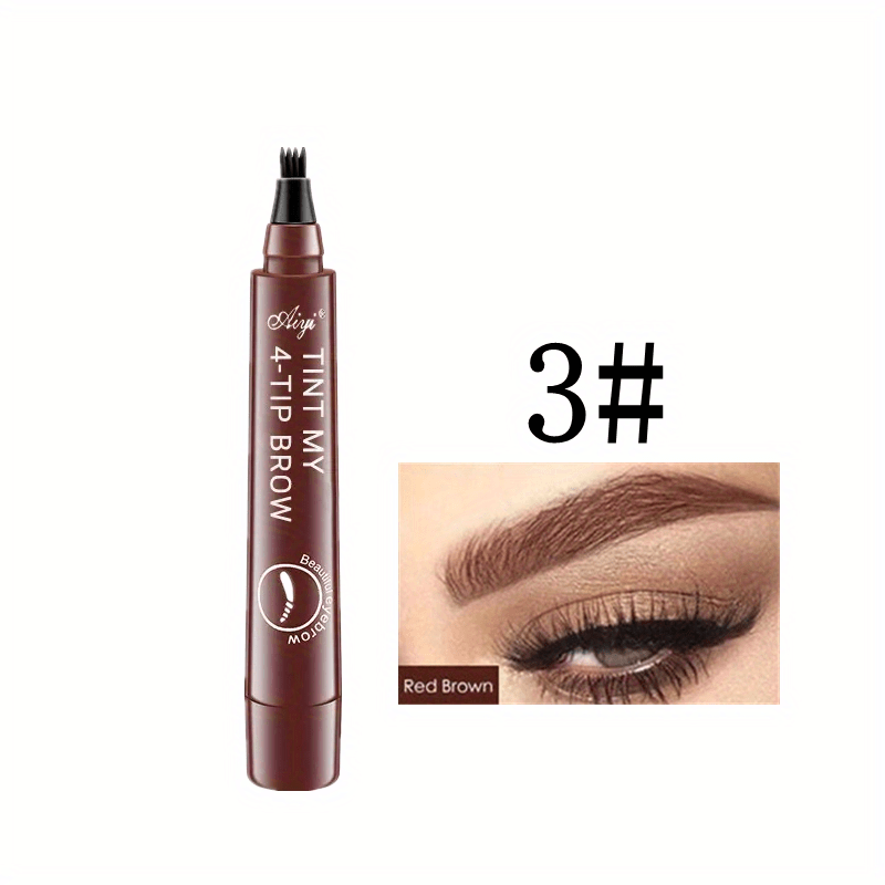 5 Colors Eyebrow Pencil 4 Split Tip Liquid Eyebrow Pen