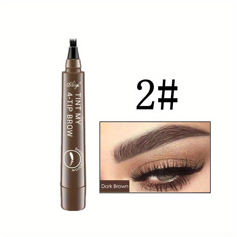 5 Colors Eyebrow Pencil 4 Split Tip Liquid Eyebrow Pen