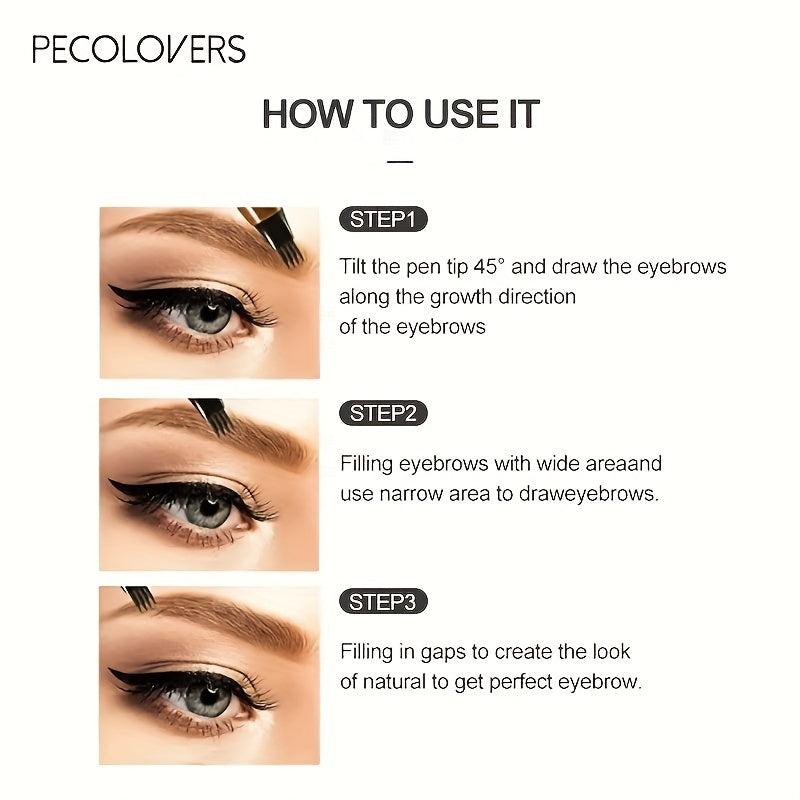 5 Colors Eyebrow Pencil 4 Split Tip Liquid Eyebrow Pen