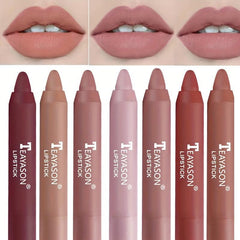 Matte Lipstick Crayons - 12 Colors Long Lasting Waterproof Sun Protection