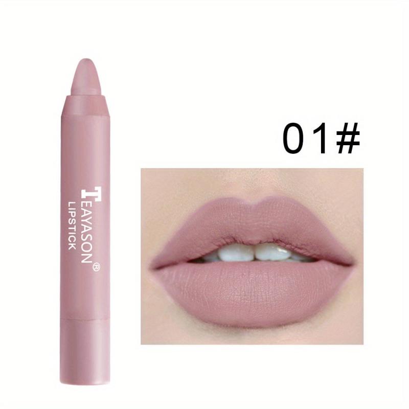 Matte Lipstick Crayons - 12 Colors Long Lasting Waterproof Sun Protection