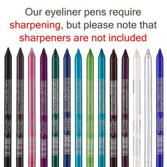Monochromatic Pearly & Glitter Eyeliner Pen Waterproof Professional Eye Liner