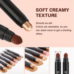 Colorful Pearly Eyeshadow Stick with Brush Head