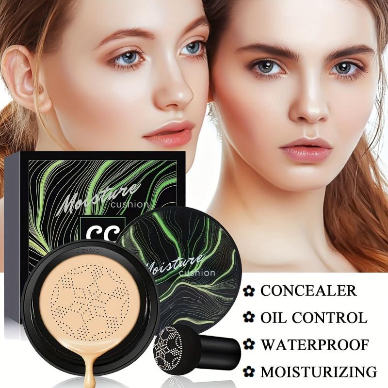 Moisturizing CC Cream with Sponge Head Semi Matte Finish