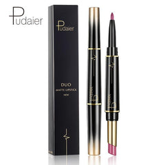Double Ended Lipstick Lip Liner Soft Matte Long Lasting