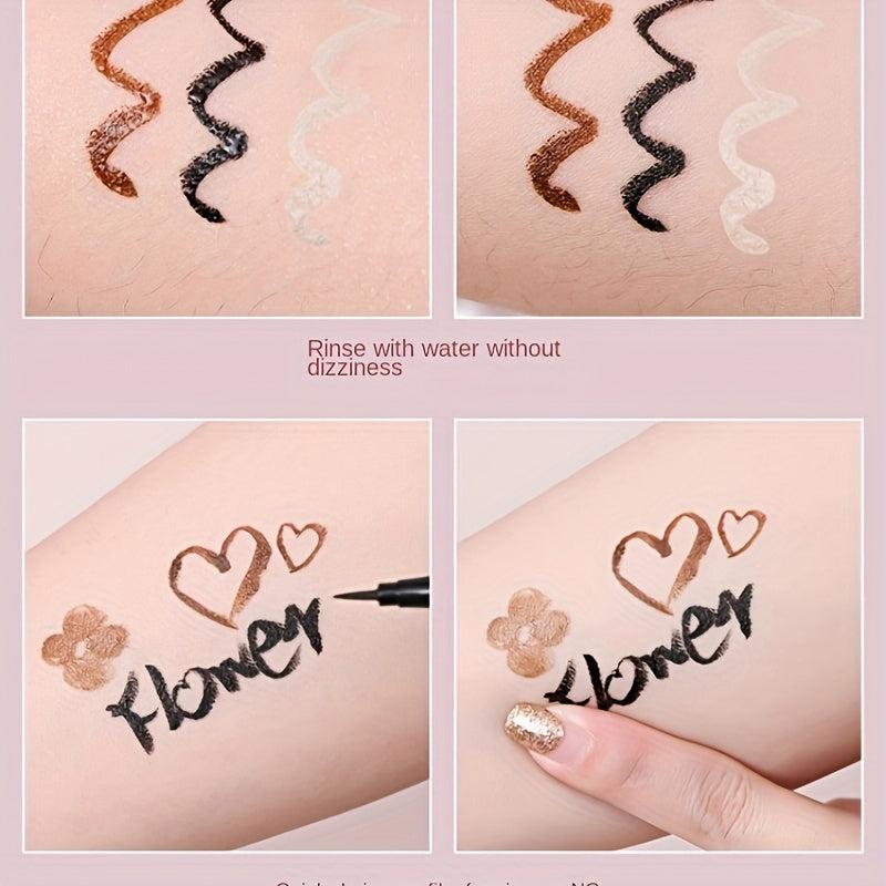 3 Colors Eyeliner Eyelid Pen Colorful Waterproof Smudge Proof Ultra Fine