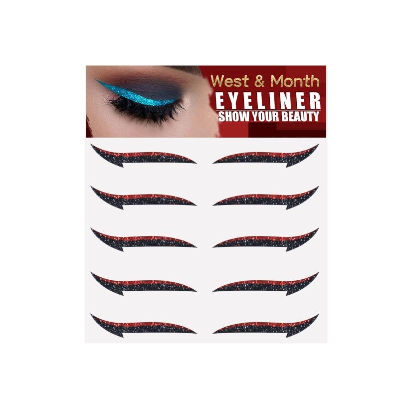 Reusable Glitter Eyeliner Stickers Lazy Eye Makeup Tool