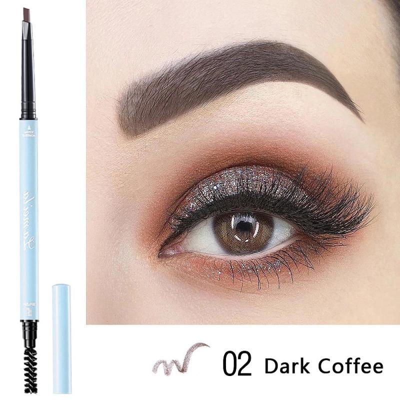4 Colors Retractable Dual Sided Eyebrow Pencil with Brush