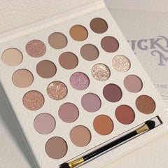 All-in-One 25-Color Highlight Blush Pearl Matte & Glitter Eyeshadow Palette