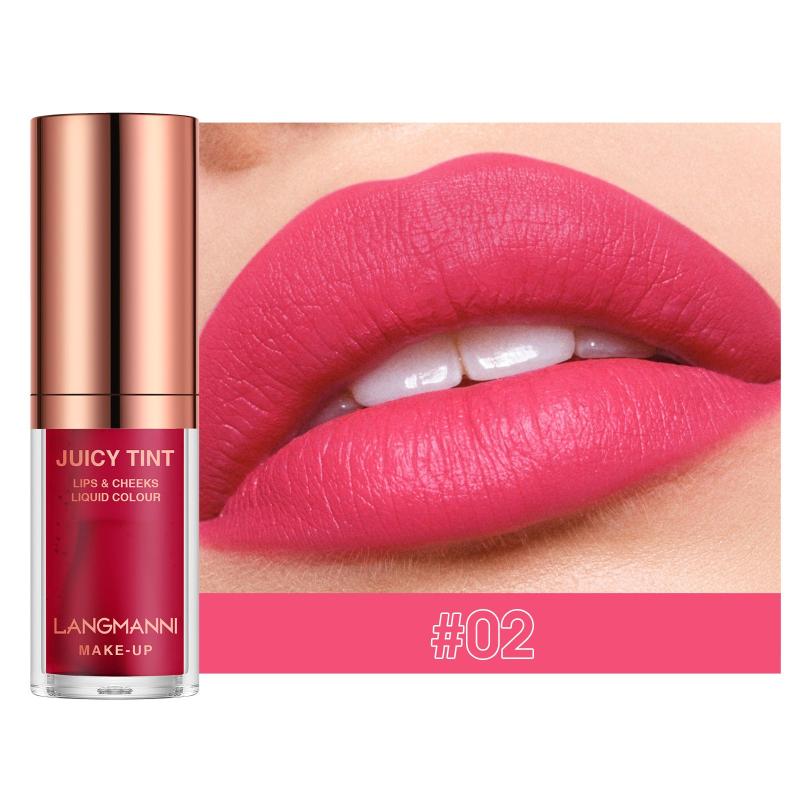 4-in-1 Lipstick Cheek Rouge: Velvet Texture, Long Lasting & Waterproof