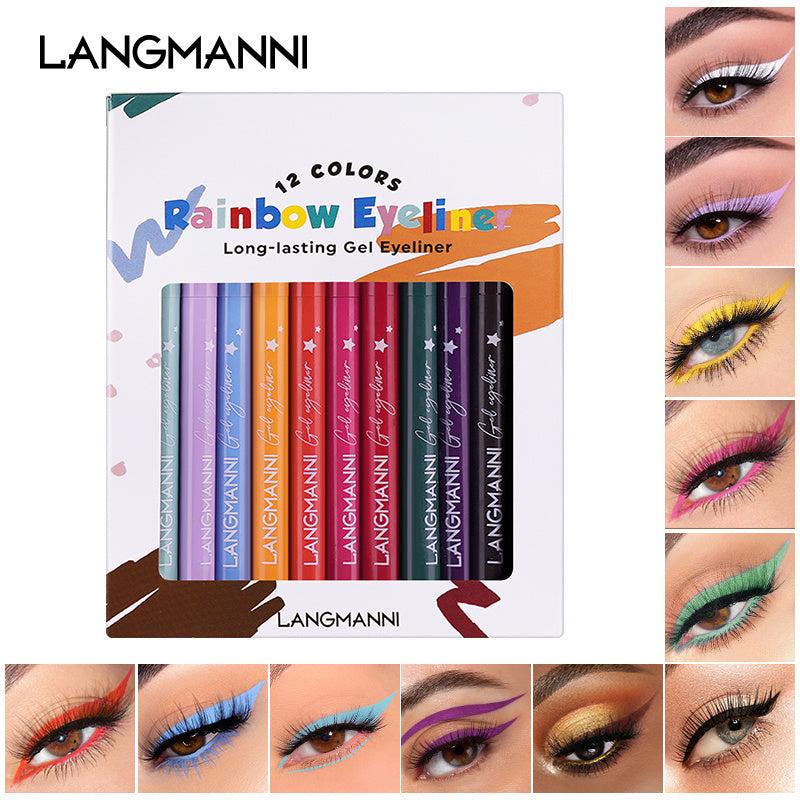 12 Brown Eyeliner Set Long Lasting No Smudge Matte Eyeliner Gift