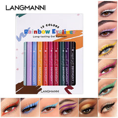 12 Brown Eyeliner Set Long Lasting No Smudge Matte Eyeliner Gift